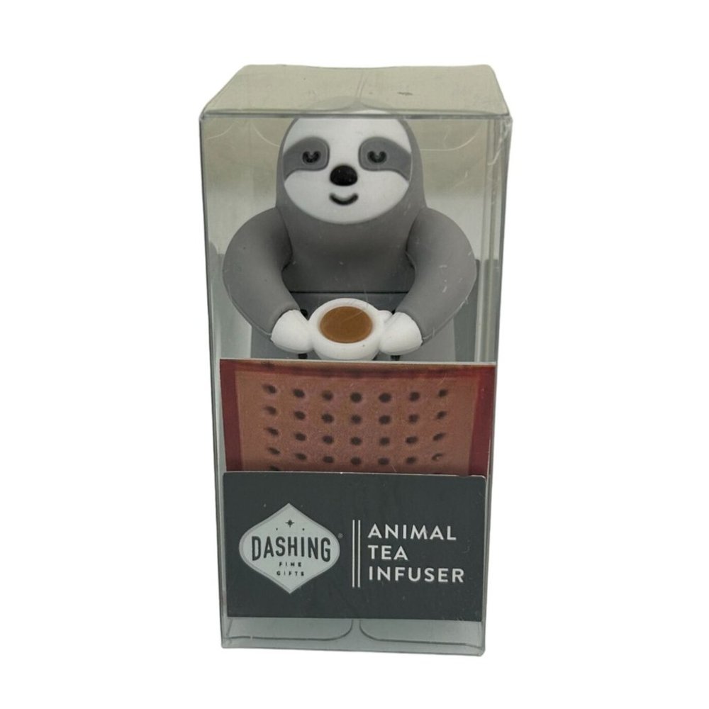 Dashing Sloth Animal Tea Infuser Grey New in Box Gift